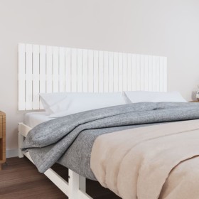 Cabecero de cama de pared madera maciza pino blanco 185x3x60 cm