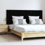 Solid black pine wood wall bed headboard 166x3x60 cm by vidaXL, Headboards and footboards - Ref: Foro24-824862, Price: 82,45 ...