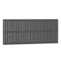 Cabecero de cama de pared madera maciza pino gris 204x3x90 cm de vidaXL, Cabeceros y pies de cama - Ref: Foro24-824880, Preci...
