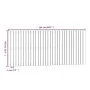 Cabecero de cama de pared madera maciza pino gris 204x3x90 cm de vidaXL, Cabeceros y pies de cama - Ref: Foro24-824880, Preci...