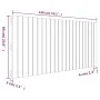 Wandbett-Kopfteil aus massivem Kiefernholz in Grau, 140 x 3 x 60 cm von vidaXL, Kopf- und Fußteile - Ref: Foro24-824870, Prei...