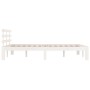 Weißer Massivholzbettrahmen 140x190 cm von vidaXL, Betten und Lattenroste - Ref: Foro24-814735, Preis: 137,15 €, Rabatt: %
