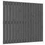 Wandbett-Kopfteil aus massivem Kiefernholz in Grau, 95,5 x 3 x 90 cm von vidaXL, Kopf- und Fußteile - Ref: Foro24-824885, Pre...