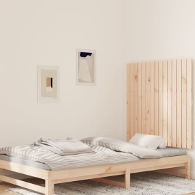 Cabecero de cama de pared madera maciza de pino 95,5x3x90 cm