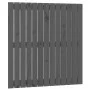Cabecero de cama de pared madera maciza pino gris 82,5x3x90 cm de vidaXL, Cabeceros y pies de cama - Ref: Foro24-824905, Prec...