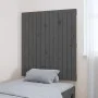 Cabecero de cama de pared madera maciza pino gris 82,5x3x90 cm de vidaXL, Cabeceros y pies de cama - Ref: Foro24-824905, Prec...