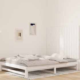 Solid white pine wood wall bed headboard 127.5x3x90 cm by vidaXL, Headboards and footboards - Ref: Foro24-824889, Price: 63,6...