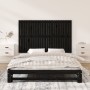 Wandbett-Kopfteil aus massivem schwarzem Kiefernholz, 147 x 3 x 90 cm von vidaXL, Kopf- und Fußteile - Ref: Foro24-824897, Pr...