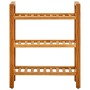 Zapatero con 3 estantes madera maciza de roble 50x27x60 cm