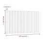 Cabecero de cama de pared madera maciza pino negro 147x3x90 cm de vidaXL, Cabeceros y pies de cama - Ref: Foro24-824897, Prec...