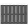 Wandbett-Kopfteil aus massivem Kiefernholz in Grau, 127,5 x 3 x 90 cm von vidaXL, Kopf- und Fußteile - Ref: Foro24-824890, Pr...