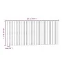 Cabecero de cama de pared madera maciza pino negro 204x3x90 cm de vidaXL, Cabeceros y pies de cama - Ref: Foro24-824882, Prec...
