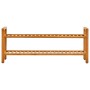 Zapatero con 2 estantes madera de roble maciza 100x27x40 cm