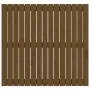 Cabecero cama pared madera maciza pino marrón miel 95,5x3x90 cm de vidaXL, Cabeceros y pies de cama - Ref: Foro24-824886, Pre...