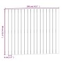 Wandbett-Kopfteil aus massivem schwarzem Kiefernholz, 108 x 3 x 90 cm von vidaXL, Kopf- und Fußteile - Ref: Foro24-824877, Pr...