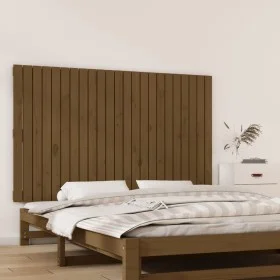Wandbett-Kopfteil aus massivem Kiefernholz, honigbraun, 147 x 3 x 90 cm von vidaXL, Kopf- und Fußteile - Ref: Foro24-824896, ...