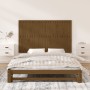 Wandbett-Kopfteil aus massivem Kiefernholz, honigbraun, 147 x 3 x 90 cm von vidaXL, Kopf- und Fußteile - Ref: Foro24-824896, ...
