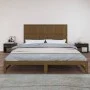 Wandbett-Kopfteil aus massivem Kiefernholz, honigbraun, 204 x 3 x 90 cm von vidaXL, Kopf- und Fußteile - Ref: Foro24-824881, ...