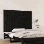 Cabecero de cama de pared madera maciza pino negro 127,5x3x90cm de vidaXL, Cabeceros y pies de cama - Ref: Foro24-824892, Pre...