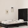 Wandbett-Kopfteil aus massivem schwarzem Kiefernholz, 95,5 x 3 x 90 cm von vidaXL, Kopf- und Fußteile - Ref: Foro24-824887, P...
