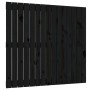Wandbett-Kopfteil aus massivem schwarzem Kiefernholz, 95,5 x 3 x 90 cm von vidaXL, Kopf- und Fußteile - Ref: Foro24-824887, P...
