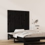 Wandbett-Kopfteil aus massivem schwarzem Kiefernholz, 95,5 x 3 x 90 cm von vidaXL, Kopf- und Fußteile - Ref: Foro24-824887, P...