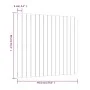 Solid white pine wood wall bed headboard 95.5x3x90 cm by vidaXL, Headboards and footboards - Ref: Foro24-824884, Price: 60,10...