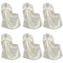 Set de 6 Fundas de color crema para sillas, banquetes y bodas