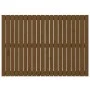Cabecero cama pared madera maciza pino marrón miel 127,5x3x90cm de vidaXL, Cabeceros y pies de cama - Ref: Foro24-824891, Pre...