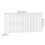 Cabecero cama pared madera maciza pino marrón miel 185x3x90 cm de vidaXL, Cabeceros y pies de cama - Ref: Foro24-824916, Prec...