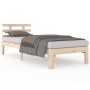 Estructura de cama de madera maciza 90x200 cm