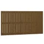 Cabecero cama pared madera maciza pino marrón miel 166x3x90 cm de vidaXL, Cabeceros y pies de cama - Ref: Foro24-824911, Prec...