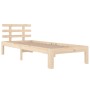 Estructura de cama de madera maciza 90x200 cm