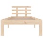 Estructura de cama de madera maciza 90x200 cm