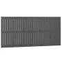 Cabecero de cama de pared madera maciza pino gris 185x3x90 cm de vidaXL, Cabeceros y pies de cama - Ref: Foro24-824915, Preci...