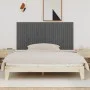 Cabecero de cama de pared madera maciza pino gris 185x3x90 cm de vidaXL, Cabeceros y pies de cama - Ref: Foro24-824915, Preci...