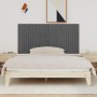 Wandbett-Kopfteil aus massivem Kiefernholz in Grau, 185 x 3 x 90 cm von vidaXL, Kopf- und Fußteile - Ref: Foro24-824915, Prei...
