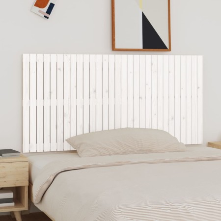 Wandbett-Kopfteil aus massivem weißem Kiefernholz, 185 x 3 x 90 cm von vidaXL, Kopf- und Fußteile - Ref: Foro24-824914, Preis...