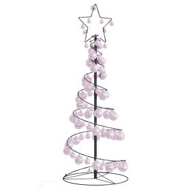 VidaXL LED para árbol de Navidad con bolas 80 LED blanco cálido