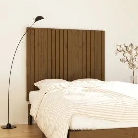 Solid pine wood wall bed headboard brown 127.5x3x110cm by vidaXL, Headboards and footboards - Ref: Foro24-824941, Price: 71,8...