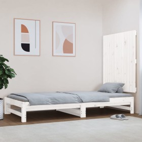 Solid white pine wood wall bed headboard 82.5x3x90 cm by vidaXL, Headboards and footboards - Ref: Foro24-824904, Price: 47,50...