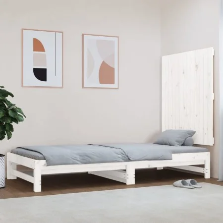 Cabecero de cama pared madera maciza pino blanco 82,5x3x90 cm de vidaXL, Cabeceros y pies de cama - Ref: Foro24-824904, Preci...