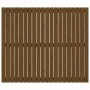 Cabecero cama pared madera maciza pino marrón 127,5x3x110cm de vidaXL, Cabeceros y pies de cama - Ref: Foro24-824941, Precio:...