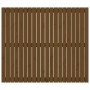 Wandbett-Kopfteil aus massivem Kiefernholz, braun, 127,5 x 3 x 110 cm von vidaXL, Kopf- und Fußteile - Ref: Foro24-824941, Pr...