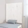 Cabecero de cama pared madera maciza pino blanco 82,5x3x90 cm de vidaXL, Cabeceros y pies de cama - Ref: Foro24-824904, Preci...