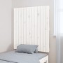 Solid white pine wood wall bed headboard 82.5x3x90 cm by vidaXL, Headboards and footboards - Ref: Foro24-824904, Price: 47,50...