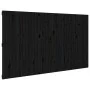 Cabecero de cama pared madera maciza pino negro 204x3x110 cm de vidaXL, Cabeceros y pies de cama - Ref: Foro24-824932, Precio...