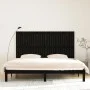 Cabecero de cama pared madera maciza pino negro 204x3x110 cm de vidaXL, Cabeceros y pies de cama - Ref: Foro24-824932, Precio...