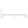 Weißer Massivholzbettrahmen 90x200 cm von vidaXL, Betten und Lattenroste - Ref: Foro24-814740, Preis: 101,87 €, Rabatt: %