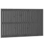 Wandbett-Kopfteil aus massivem Kiefernholz, grau, 140 x 3 x 90 cm von vidaXL, Kopf- und Fußteile - Ref: Foro24-824920, Preis:...